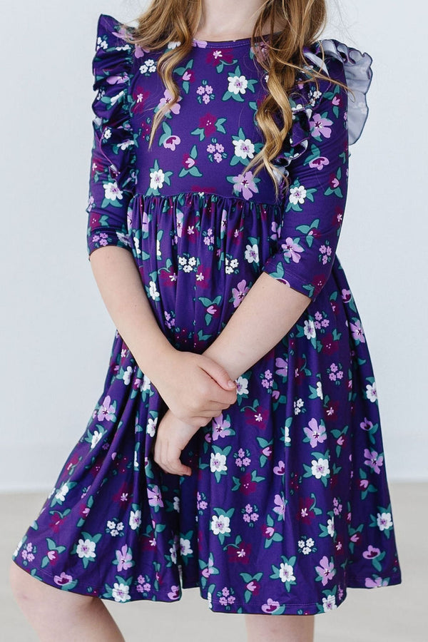 violets-in-bloom-ruffle-twirl-dress Mila &  Rose - Sophia's Style-Violets in Bloom Ruffle Twirl Dress-6-12M--1